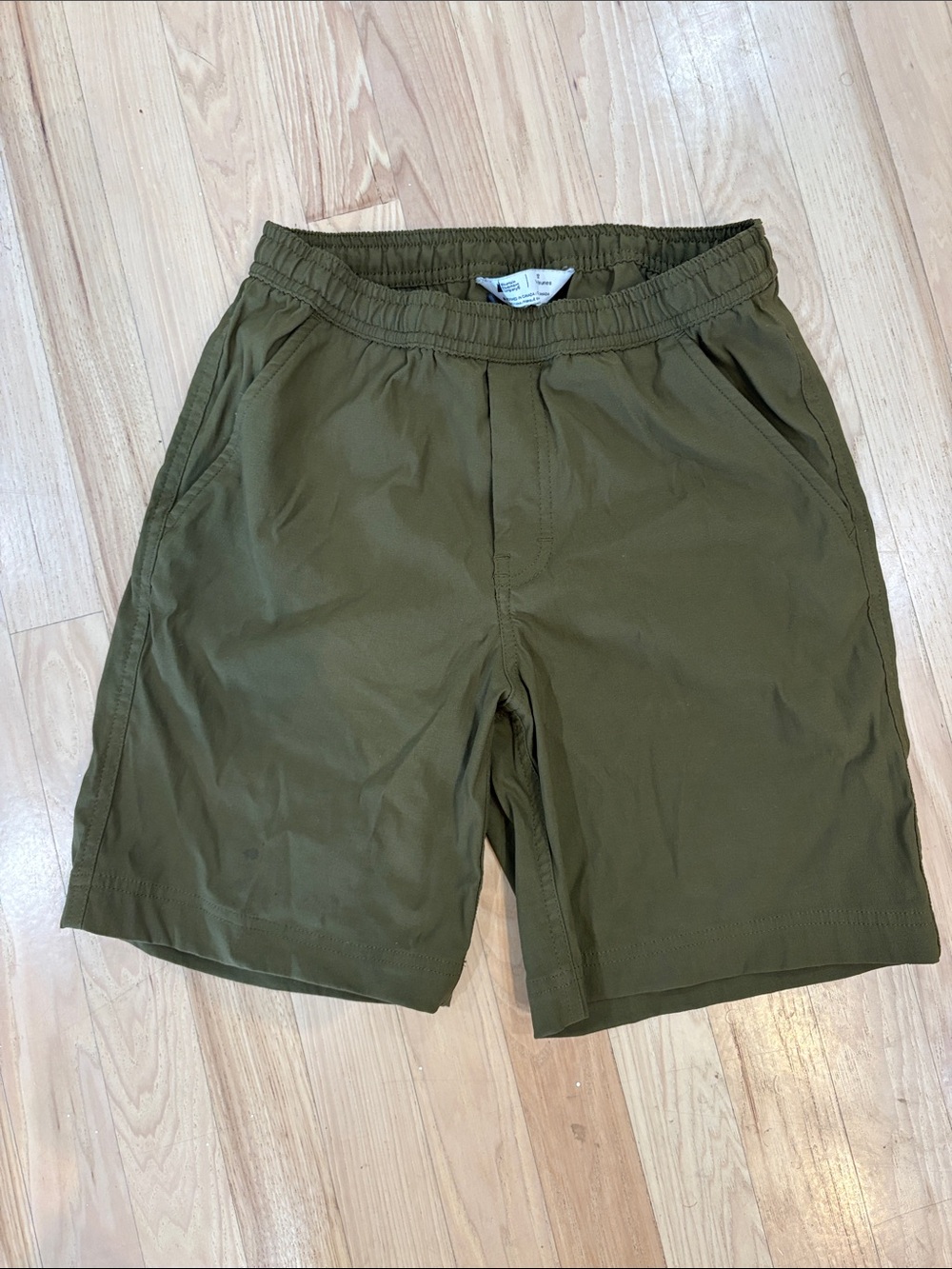 MEC Olive Green Elastic-Waist Kids Shorts